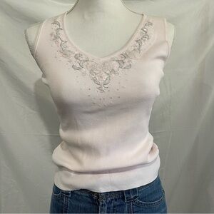 Y2K Light Pink beaded tank top